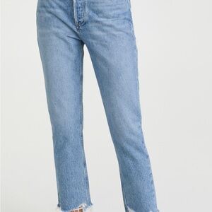 Agolde Riley High Rise Straight Crop Jeans